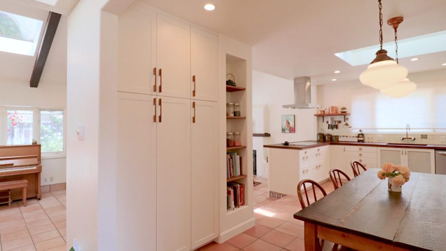 View of dining room into kitchen...