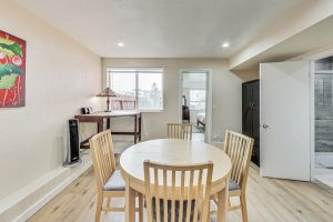 Lower level dining area.