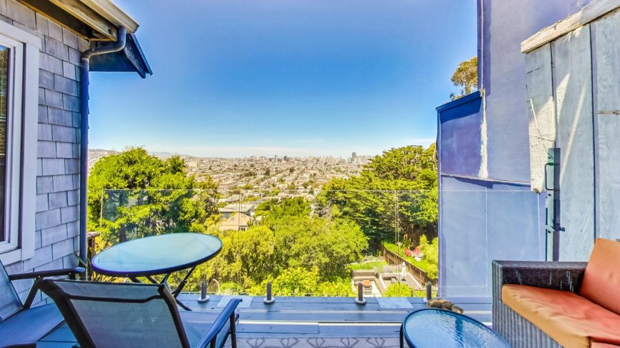 Amazing views from the deck off the living room. 