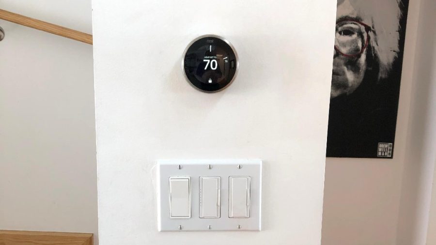 Heated flooring and Nest thermostats... heating is automatic, so no need to adjust.