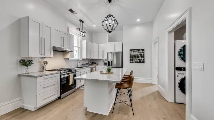 Main house kitchen with eat at counter