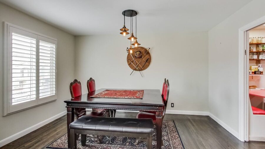 Full shared dining room...