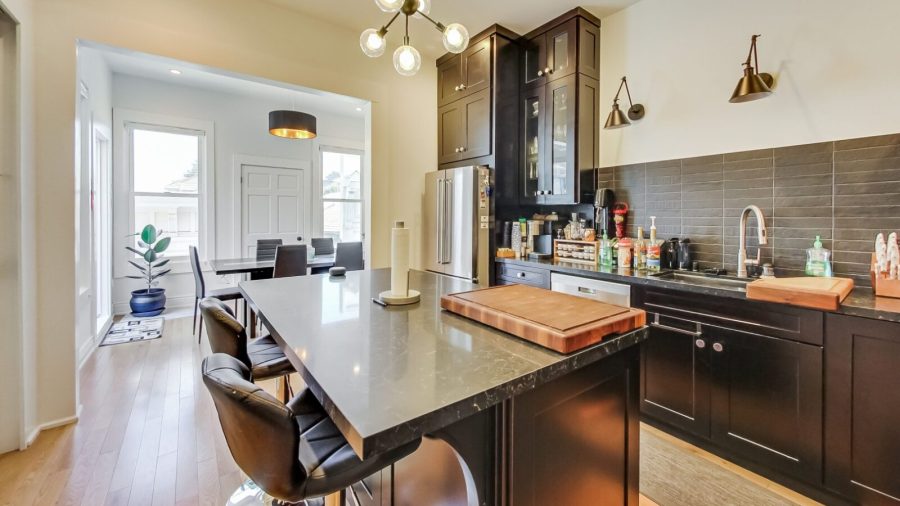 In the kitchen...High-end, new appliances, Keurig single-serve coffee maker, I supply coffee and tea!