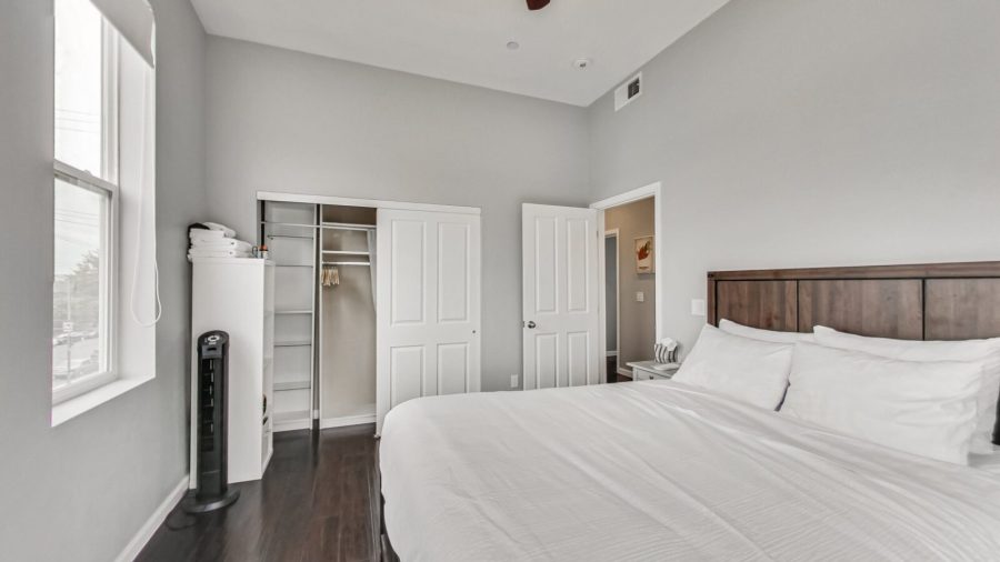 Plenty of closet space in the bedrooms. 