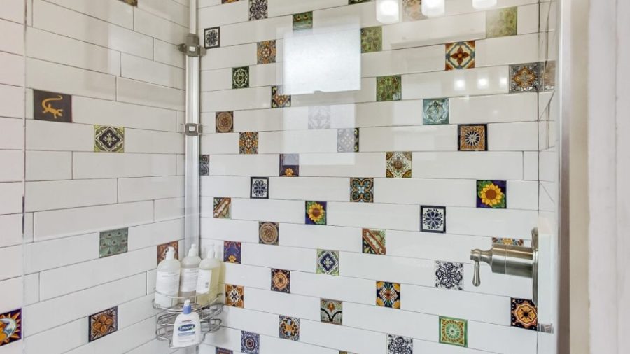 Newly remodeled bathroom with shower...