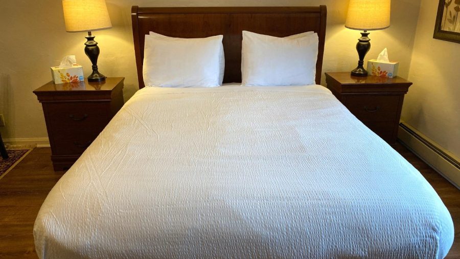 Queen-sized bed...