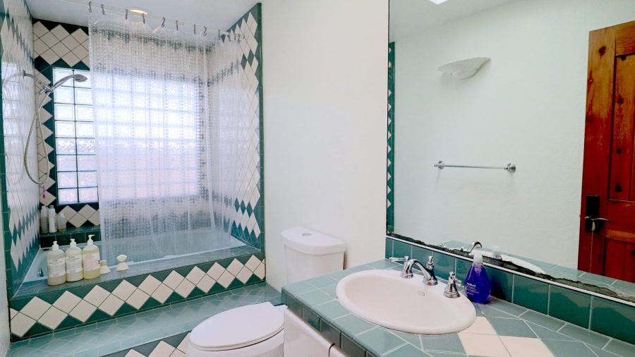 Bathroom shared by bedrooms one and two...