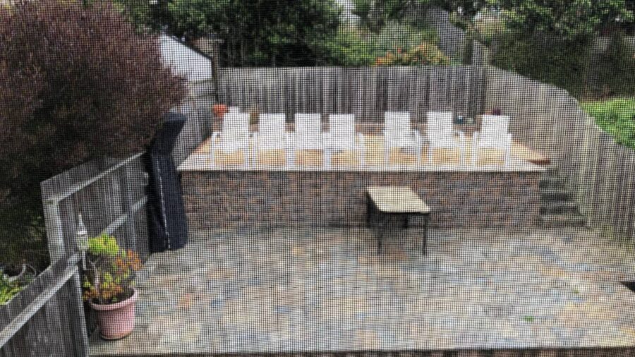 Shared backyard area...