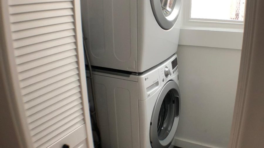 Front-Loading washer and dryer.