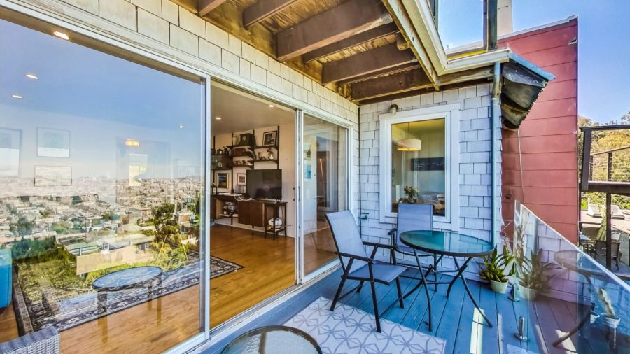 Morning coffee or evening glass of wine on the balcony overlooking the city