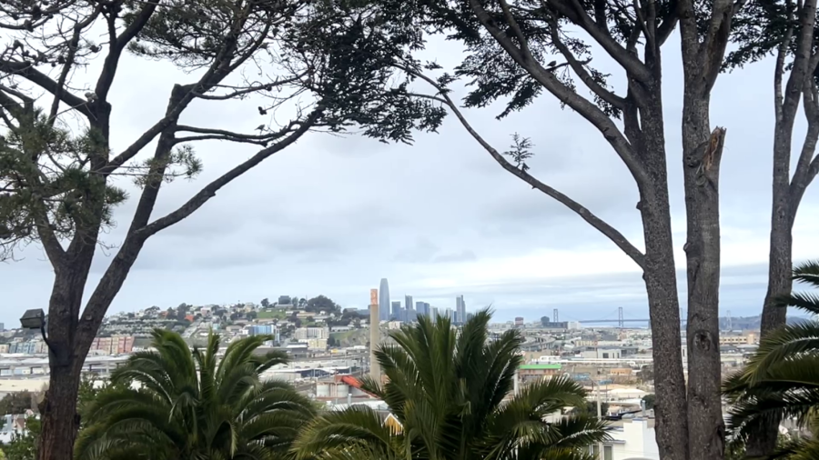 Beautiful views of downtown San Francisco from this bedroom
