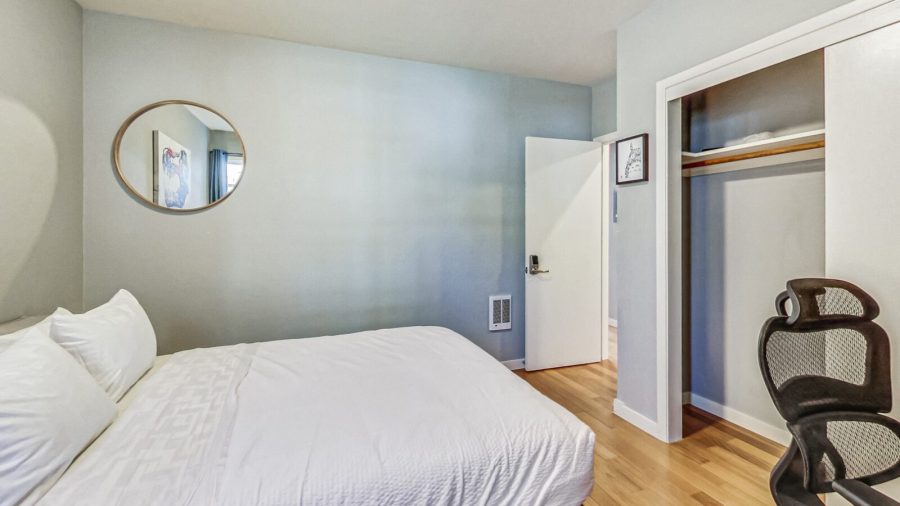 Plenty of closet space.  Unpack and make yourself at home. 