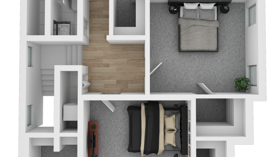 Second level floor plan 