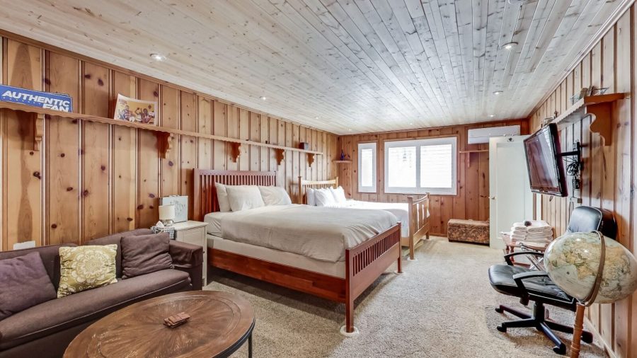 One queen-sized bed and and one single...
