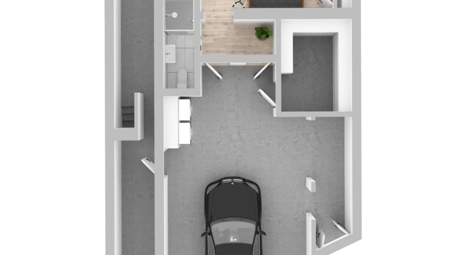 Your suite is in the back of the garage. The car is the owners, try not to bring a car but you can find street parking.
