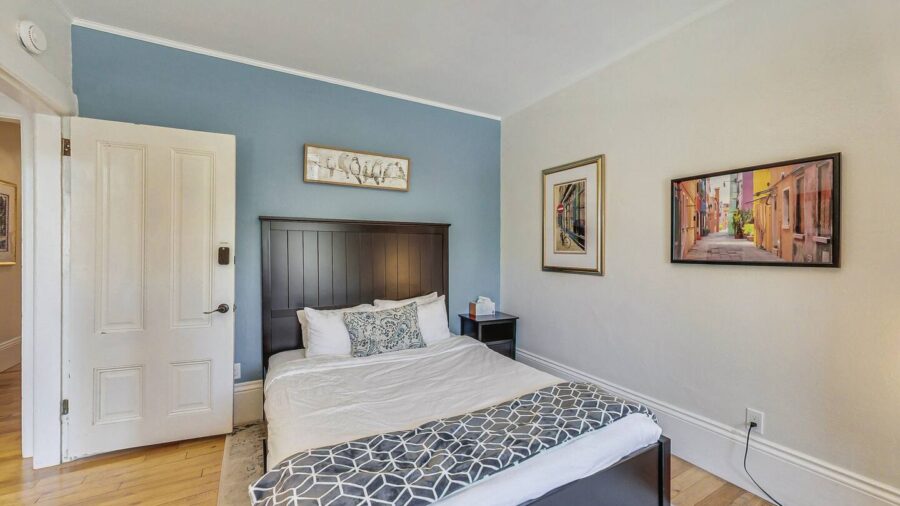 Blue room bed