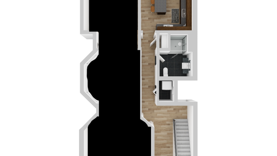 Floor plan of your private room and shared spaces
