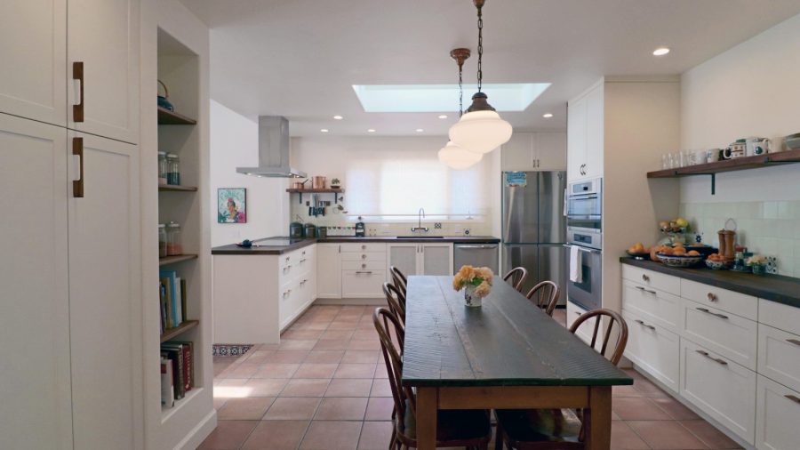 View of dining room into kitchen...