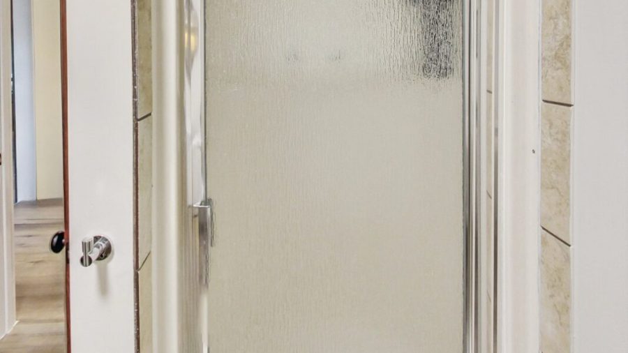 Shower in full bathroom