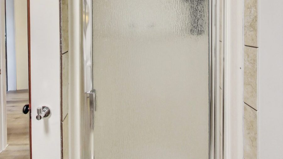 Shower in full bathroom