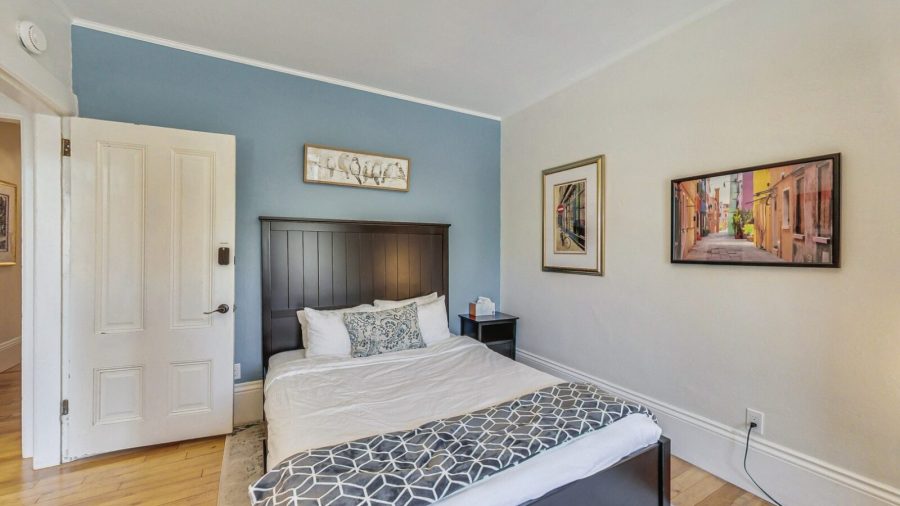 Blue room bed