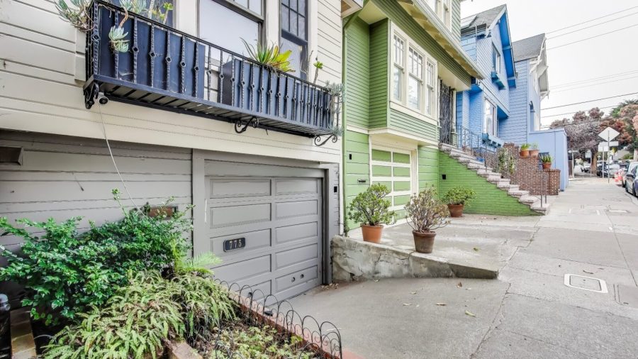 Enter the suite through the garage.  
House is on a quiet street in glen park. 