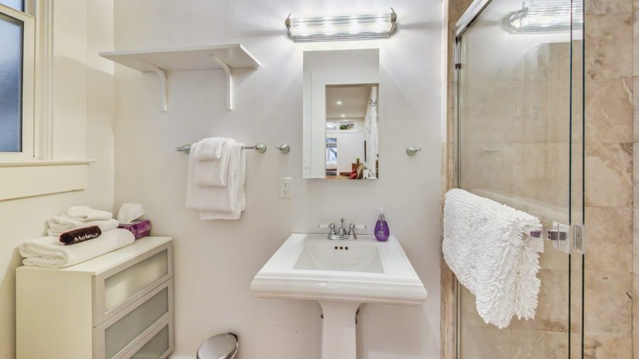 Bathroom with walk in shower