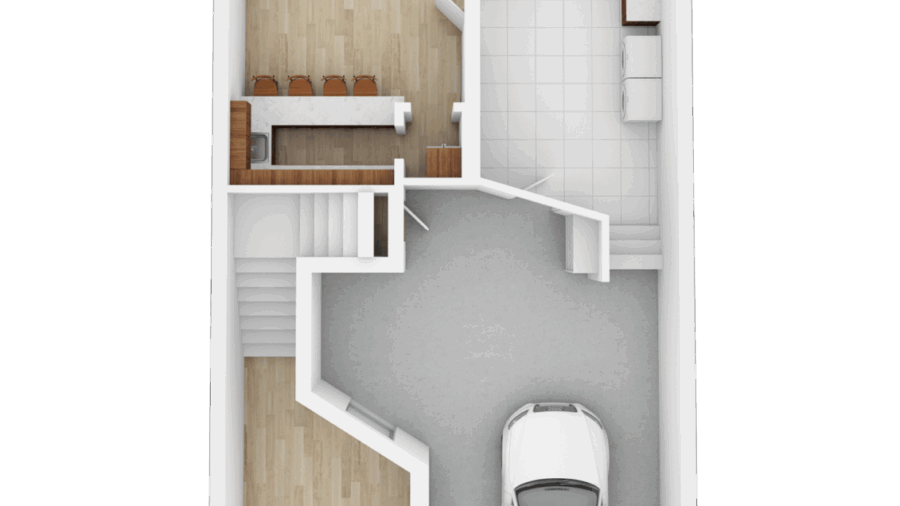 Floor Plan
The studio is in the back across from the laundry machines.
Your parking space is on the driveway