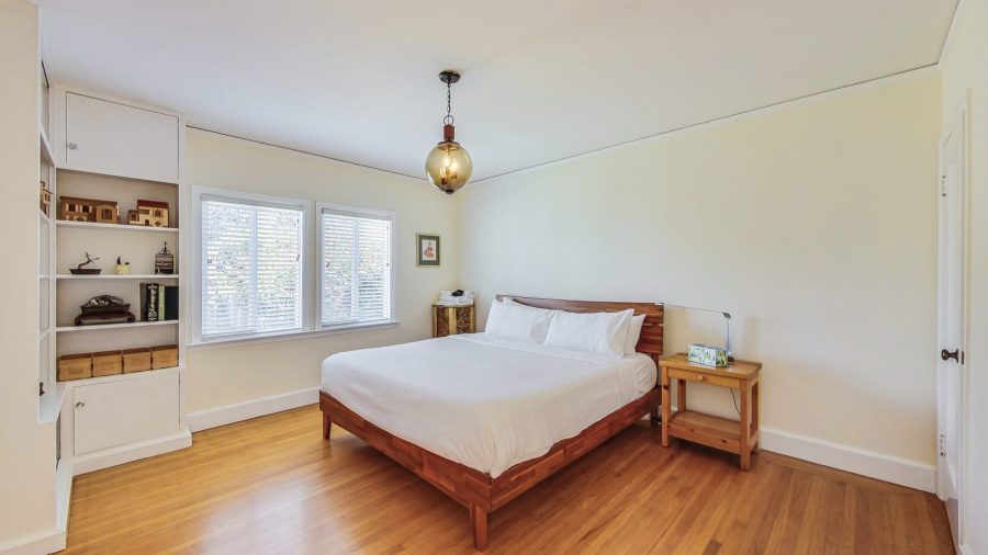 large bedroom with King bed.