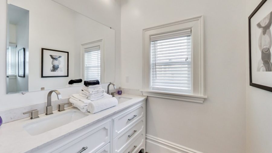 Double vanity in master bathroom
