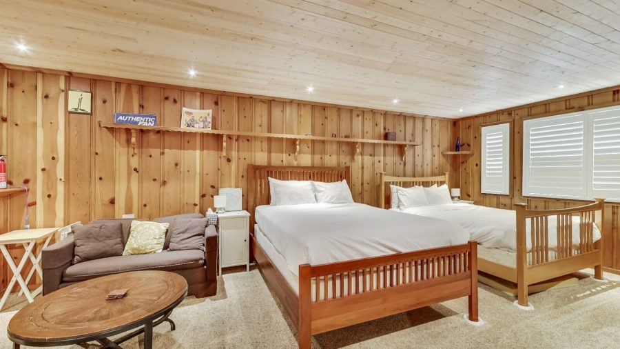 One queen-sized bed and and one single...
