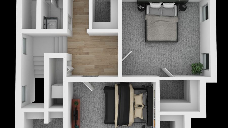Second level floor plan 