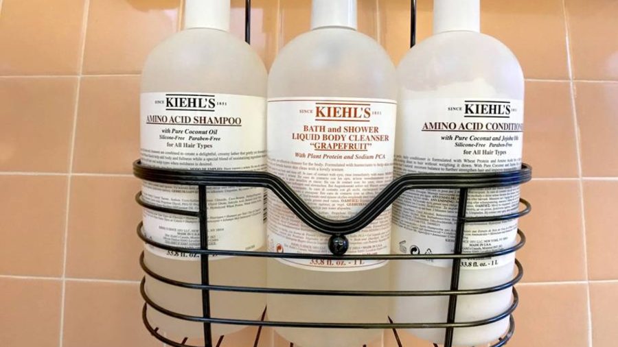 We provide Kiehl's body wash, shampoo, and conditioner...