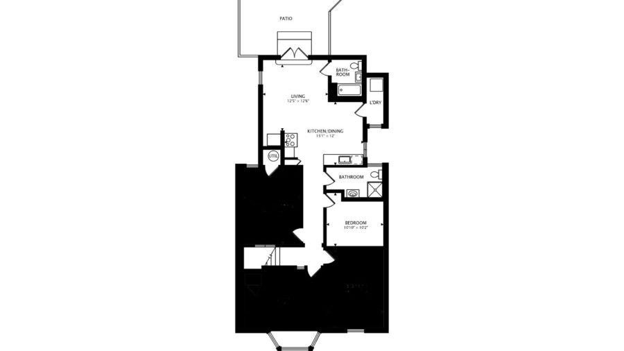 Floorplan
This shows your room and the common areas.  The blacked out rooms are for the host and other guests.