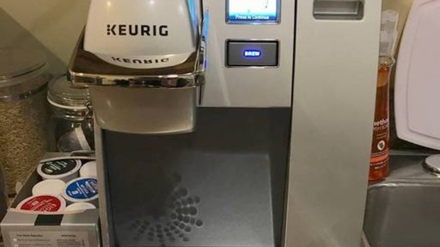 We provide coffee and tea pods for the Keurig.  It can also be used to simply brew hot water for tea bags or instant soup and hot drinks.