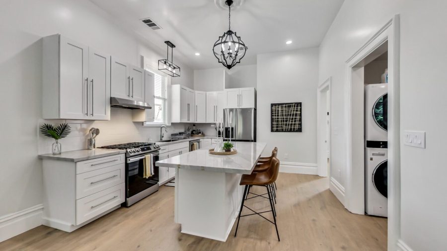 Main house kitchen with eat at counter