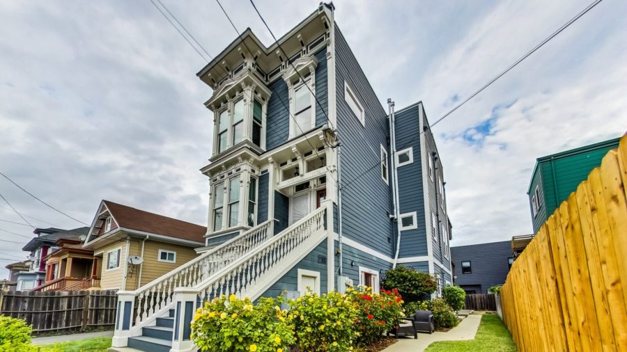 Top floor of this immaculate  victorian style building. 