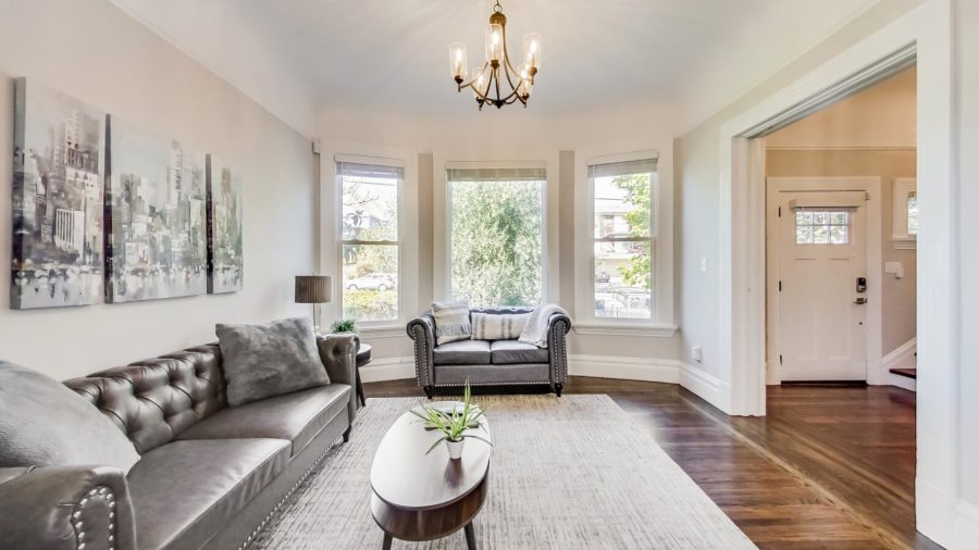 Main level spacious living room.