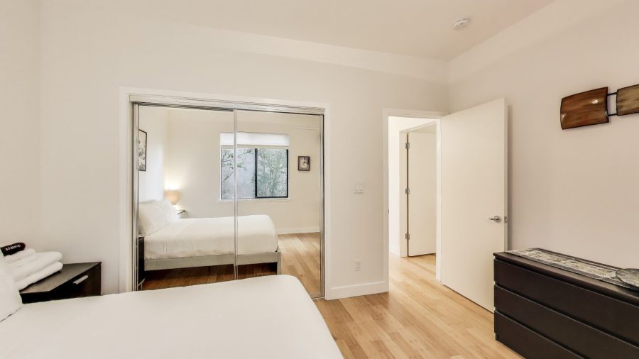 Bedroom with full bed