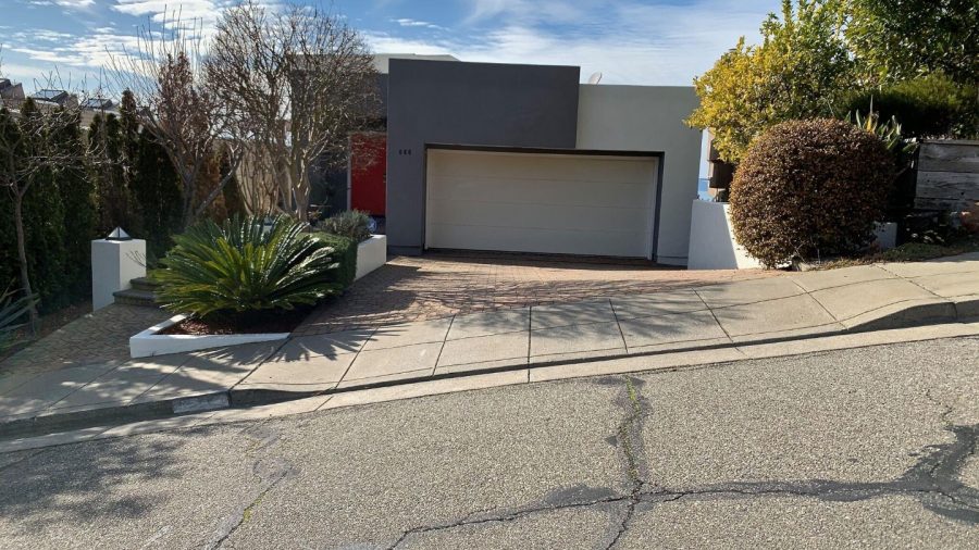 Street View - The house is located hillside