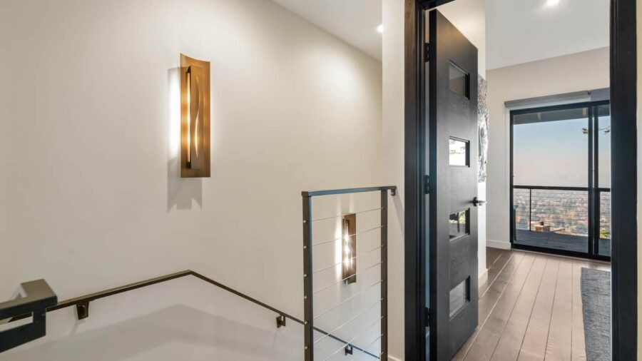 Upstairs hall, entrance to upstairs bedroom