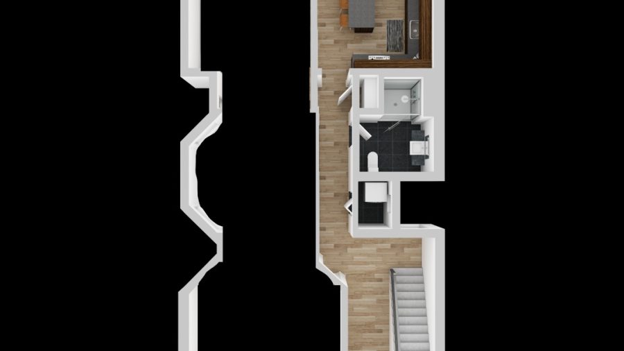 Floorplan showing Your room and common areas.