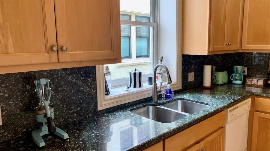 Large kitchen, sunny and bright!