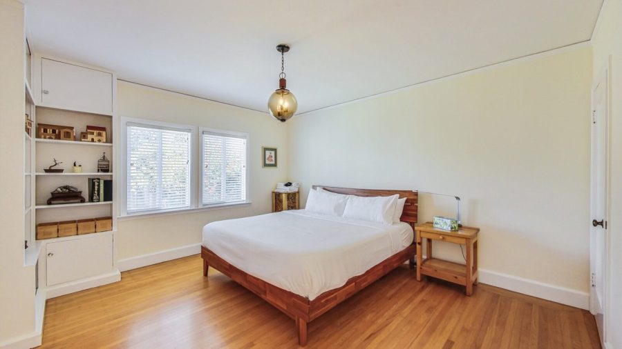 large bedroom with King bed.