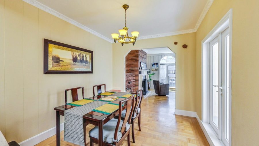 Dining into living room.