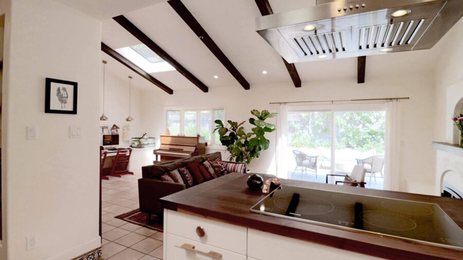 View from kitchen into living room...