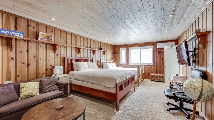 One queen-sized bed and and one single...