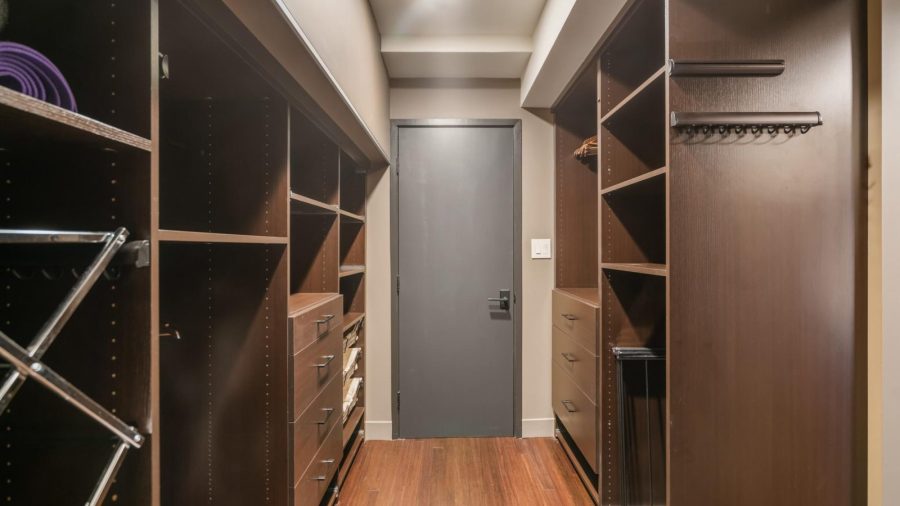 Master bedroom walk in closet