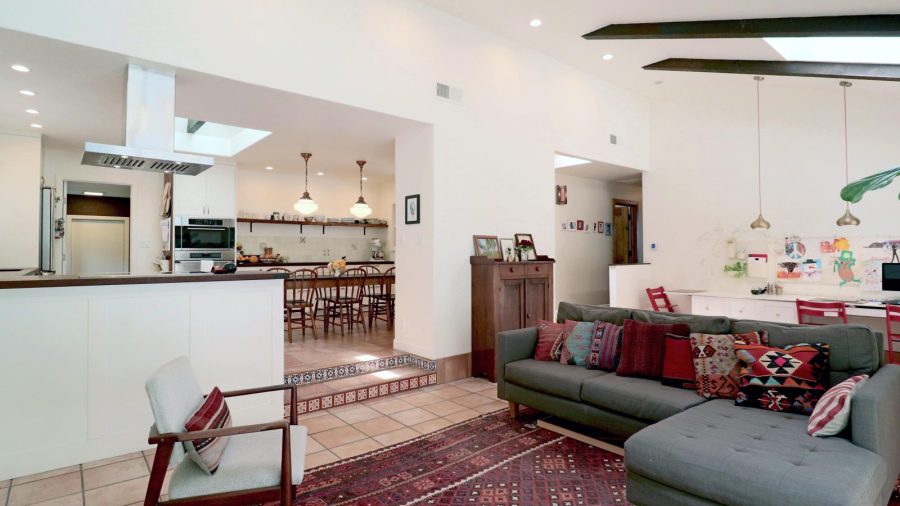 Open floor plan for kitchen, dining room and living room...