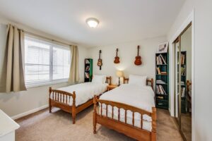 Welcome to private bedroom "S" with two twin beds...